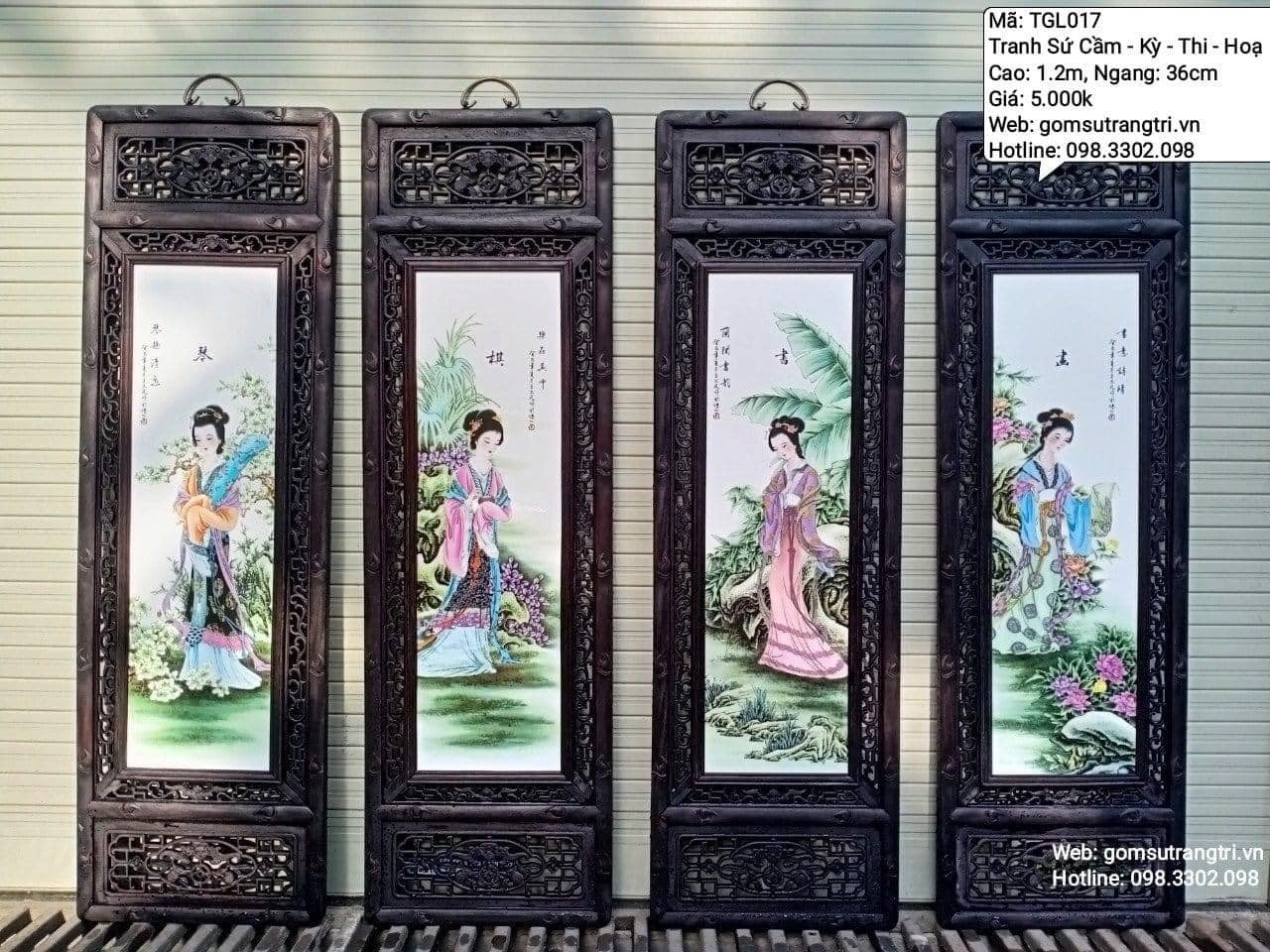 TRANH SỨ CẦM - KỲ - THI - HỌA